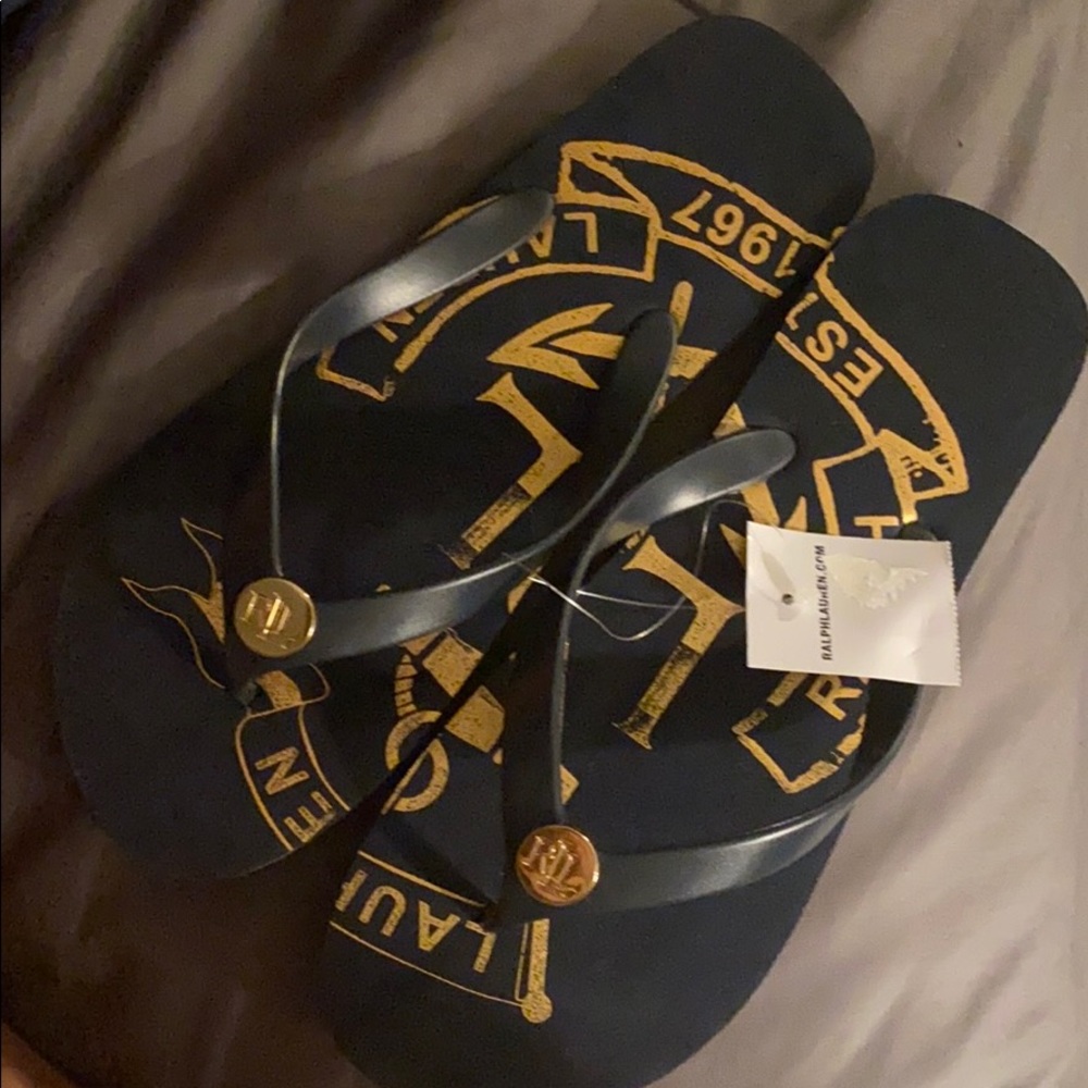 Brand new Ralph Lauren flip flops.